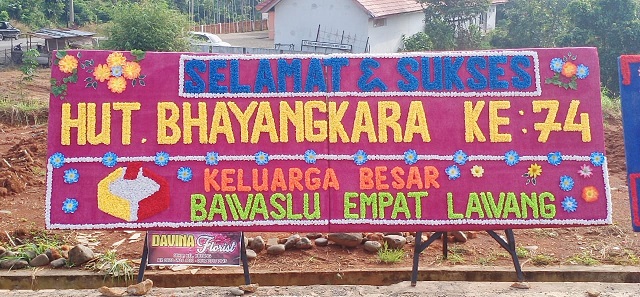 Bawaslu Empat Lawang hadiri Ulang Tahun Bhayangkara Ke -74